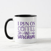 Ik ren op Coffee & Sarcasm Coffee Mok (Links)