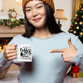 Ik ren op de zwarte naam van de Koffee-kerstkaart Koffiemok