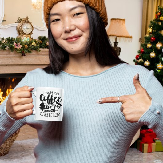 Ik ren op de zwarte naam van de Koffee-kerstkaart Koffiemok