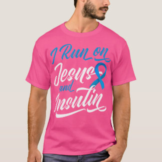 Ik ren op Jesus Insulin Diabetic Christelijk T-shirt