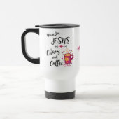 Ik ren op Jezus, Chaos en Coffee Travel Mug. Reisbeker (Links)