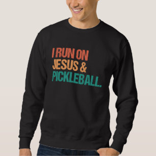 Ik ren op Jezus en Pickleball Pickle Bal Trui