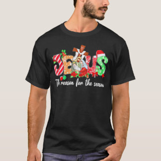Ik ren op Jezus en sap grappige Christus Jezus min T-shirt