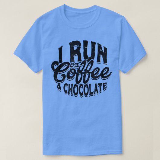 Ik ren op koffie en chocolade Cozy Winter Xmas Cho T-shirt (Design voorkant)