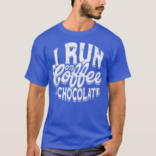 Ik ren op koffie en chocolade - Winterkerstmis T-shirt