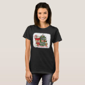 Ik ren op koffie en kerstsfeer Buffalo Plaid T-shirt (Voorkant volledig)