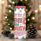 Ik ren op Koffie Kerstmis Cheer 3D Opgeblazen Puff Thermosbeker