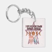 Ik ren op maanfasen, koffie en kristallen sleutelhanger (Voorkant Links)