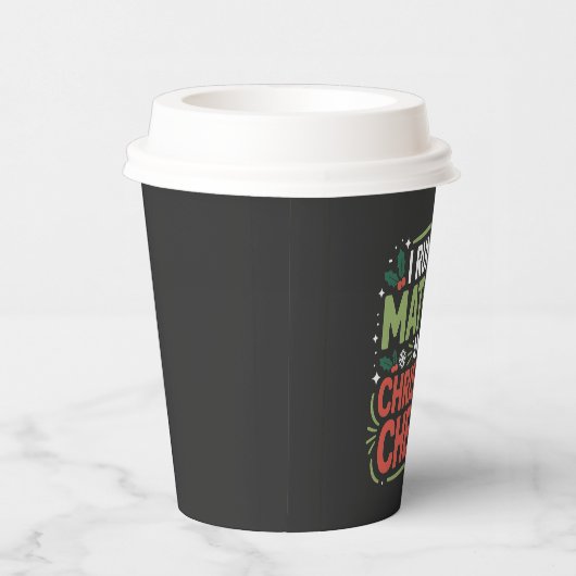 Ik ren op Matcha en Christmas Cheers Groene Drink Papieren Bekers (Rechts)