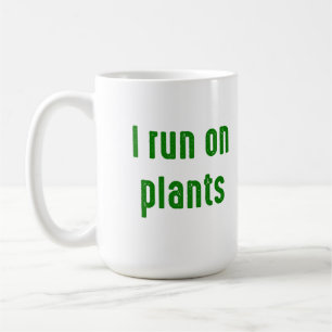 Ik ren op planten koffiemok