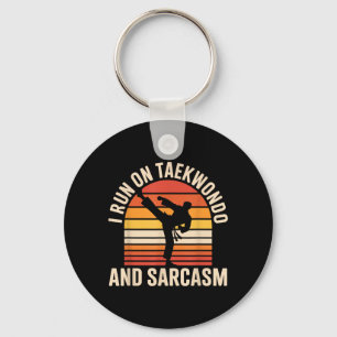 Ik ren op Taekwondo en sarcasme Leuke Taekwondo Sleutelhanger