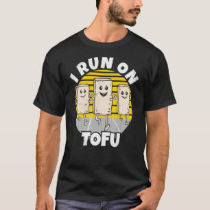 Ik ren op Tofu Vegan Vegetarisch Runner Dierenvrie T-shirt