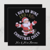 Ik ren op wijn en kerstjuichen kaart (Voorkant / Achterkant)