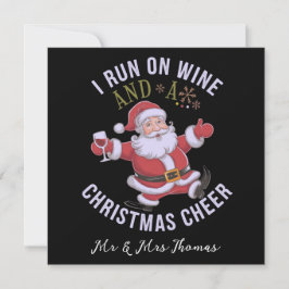 Ik ren op wijn en kerstjuichen kaart