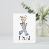 Ik ren T-shirts en cadeautjes Briefkaart (Staand voorkant)