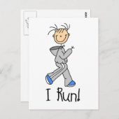 Ik ren T-shirts en cadeautjes Briefkaart (Voorkant / Achterkant)