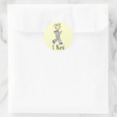 Ik ren T-shirts en cadeautjes Ronde Sticker (Tas)