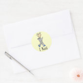 Ik ren T-shirts en cadeautjes Ronde Sticker (Envelop)