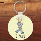 Ik ren T-shirts en cadeautjes Sleutelhanger (Voorkant)