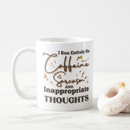 Ik ren volledig op cafeïne grappige koffie liefheb koffiemok