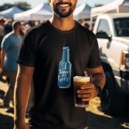 Ik ren voor Beer Fitness Humor Blue Bottle T-shirt