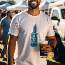 Ik ren voor Beer Fitness Humor Blue Bottle T-shirt
