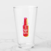 Ik ren voor Beer Fitness Humor Red Bottle Glas (Voorkant)