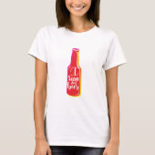 Ik ren voor Beer Fitness Humor Red Bottle T-shirt (Voorkant)