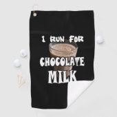 Ik Ren voor Chocolademelk Hardlopen Golfhanddoek (Insitu)
