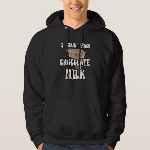 Ik ren voor Chocolademelk Hardlopen Hoodie