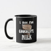 Ik ren voor Chocolademelk Hardlopen Mok (Links)