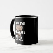 Ik ren voor Chocolademelk Hardlopen Mok (Voorkant links)