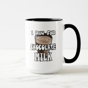 Ik ren voor Chocolademelk Hardlopen Mok