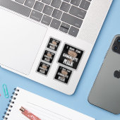 Ik ren voor Chocolademelk Hardlopen Sticker (Laptop met iPhone)