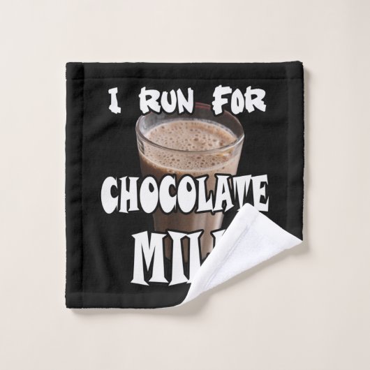 Ik ren voor Chocolademelk Hardlopen Washandje (Wasdoekje)