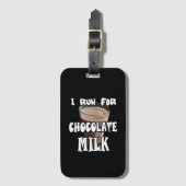 Ik ren voor Chocolate Melk. Bagagelabel (Voorkant (verticaal))