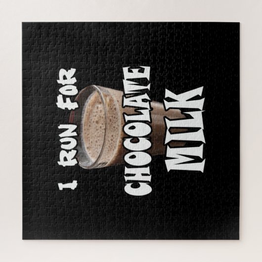 Ik ren voor Chocolate Melk. Legpuzzel (Verticaal)