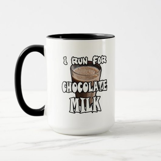 Ik ren voor Chocolate Melk. Mok (Links)