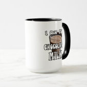 Ik ren voor Chocolate Melk. Mok (Voorkant rechts)