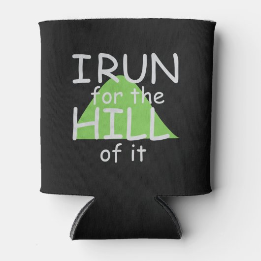 Ik ren voor de heuvel © - Funny Runner Thema Blikjeskoeler (Voorkant)