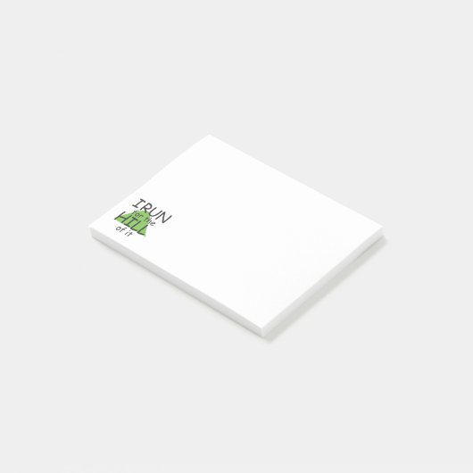 Ik ren voor de heuvel © - Funny Runner Thema Post-it® Notes (Schuin)
