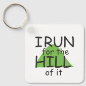 Ik ren voor de heuvel © - Funny Runner Thema Sleutelhanger (Voorkant)