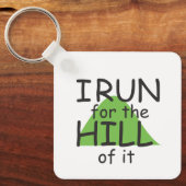 Ik ren voor de heuvel © - Funny Runner Thema Sleutelhanger (Voorkant)