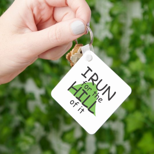 Ik ren voor de heuvel © - Funny Runner Thema Sleutelhanger (Hand)
