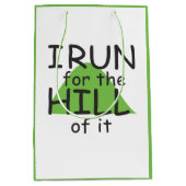 Ik ren voor de heuvel © - Grapje Runner Gift Bag Medium Cadeauzakje (Voorkant)