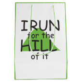 Ik ren voor de heuvel © - Grapje Runner Gift Bag Medium Cadeauzakje (Achterkant)