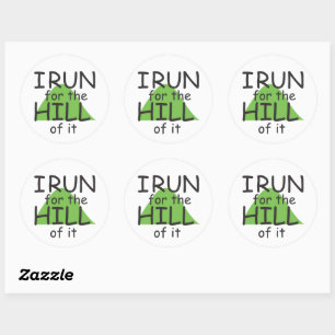 Ik ren voor de heuvel © - grappige Stickers