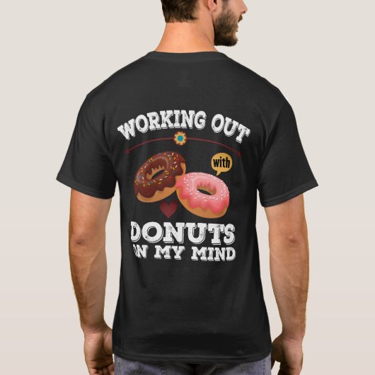 Ik ren voor Donuts’ Funny Workout Shirt - Humorist (Achterkant)