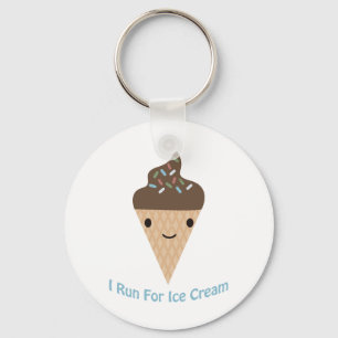 Ik ren voor Ice Cream Sleutelhanger