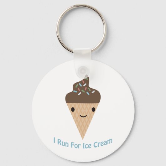 Ik ren voor Ice Cream Sleutelhanger (Voorkant)